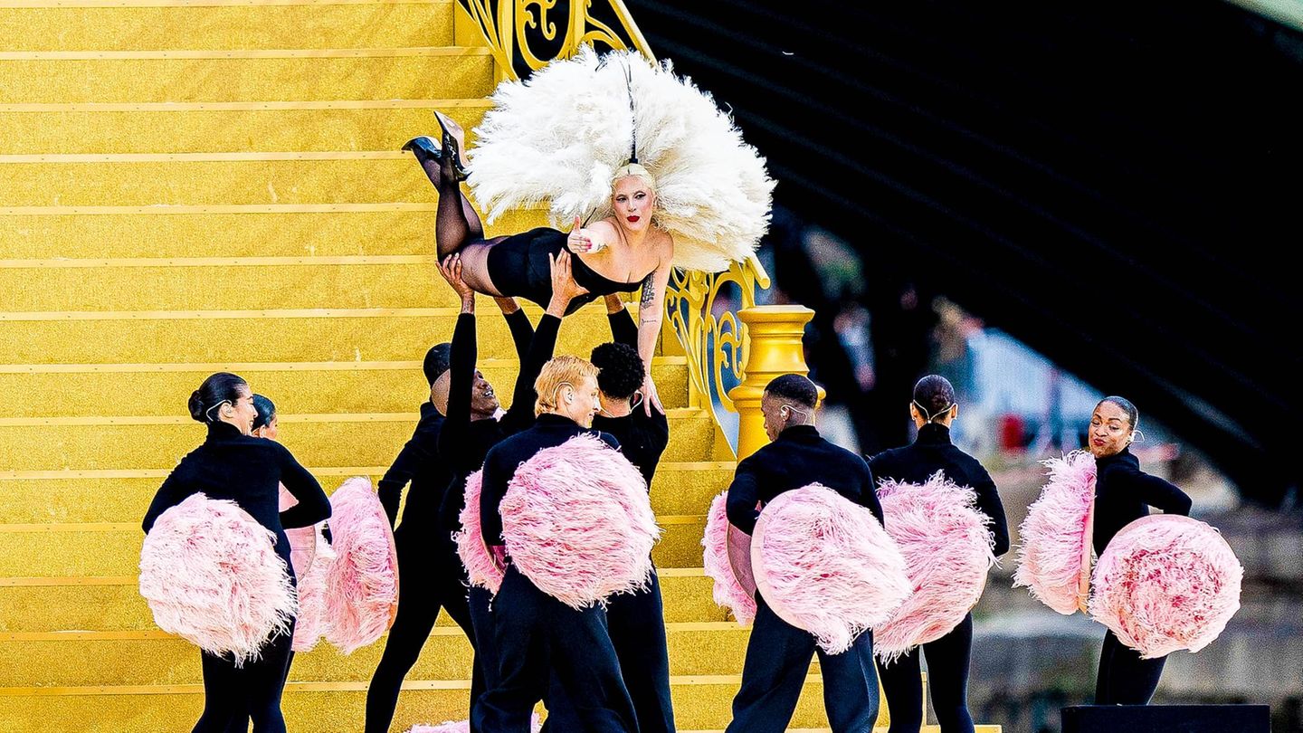 Lady Gaga bei der Eröffnungszeremonie der Olympischen Sommerspiele 2024 in Paris