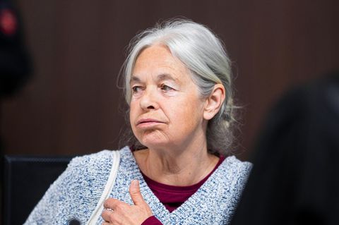 Daniela Klette im Mai 2025 während des Prozesses vor dem Landgericht Verden (Aller) in Niedersachsen