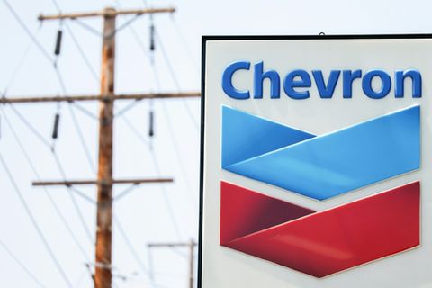 Chevron-Logo 2023 in Burbank im US-Bundesstaat Kalifornien