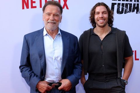 Arnold Schwarzenegger und Sohn Joseph Baena bei einer Premiere in Los Angeles im Juni 2025.