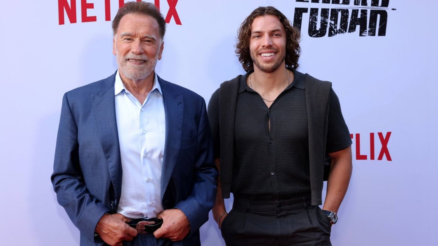 Arnold Schwarzenegger und Sohn Joseph Baena bei einer Premiere in Los Angeles im Juni 2025.