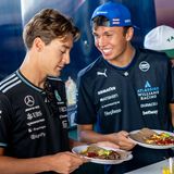 George Russell und Alex Albon
