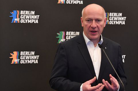 Der Regierende Bürgermeister Kai Wegner wirbt für Olympische Spiele in Berlin. (Archivbild) Foto: Paul Zinken/dpa