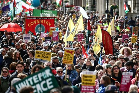 Demonstration gegen Rechtsextremismus in London