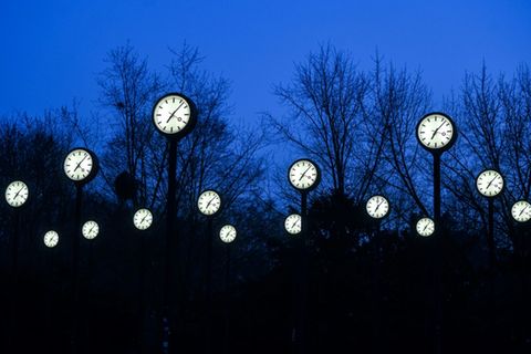 Kunstinstallation "Zeitfeld" in Düsseldorf