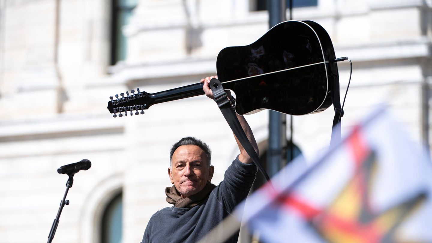 Rockstar Bruce Springsteen bei den No Kings-Protesten in St. Paul
