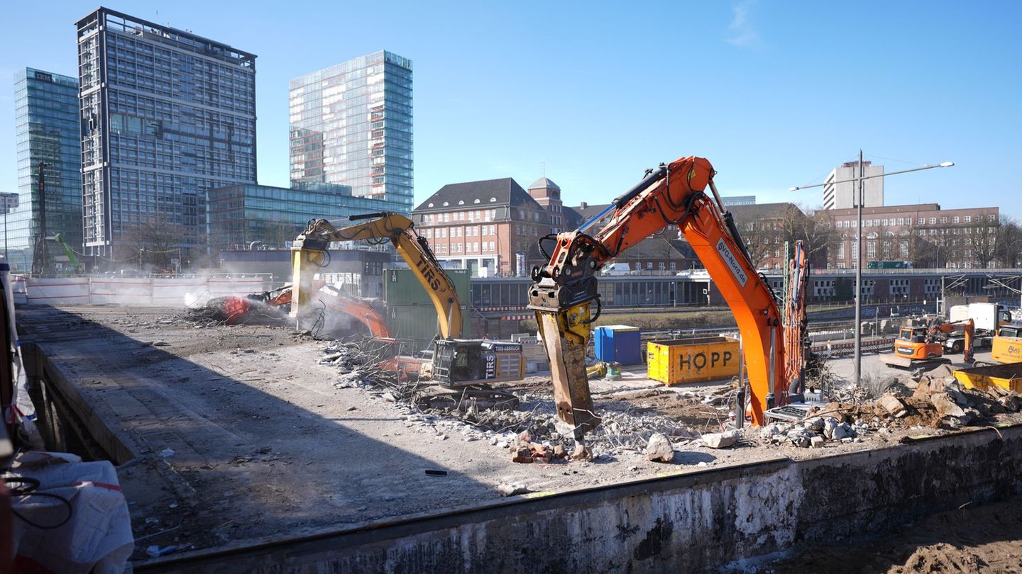 Brückenarbeiten an der Berlinertordammbrücke stören den Bahnverkehr in Hamburg am Wochenende. (Archivbild) Foto: Marcus Brandt/d