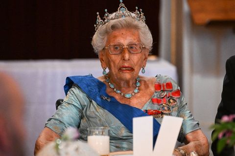 Mit über 90 noch aktiv: Prinzessin Astrid bei einem Staatsbankett im Juni 2025.