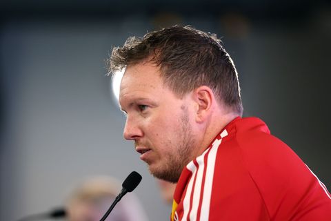Bundestrainer Nagelsmann spricht vor dem Testspiel gegen Ghana. Foto: Christian Charisius/dpa