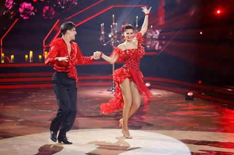 Betty Taube ist in der nächsten Folge "Let's Dance" nicht mehr dabei. Foto: Thomas Banneyer/dpa