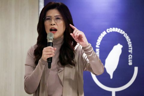 Cheng Li-wun Mitte März in Taipeh