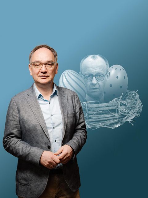 Illustration: Nico Fried und Friedrich Merz