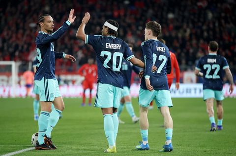 Vor Ghana: Deutschlands Fußballer um Leroy Sané, Serge Gnabry und Florian Wirtz (v.l.) gegen die Schweiz