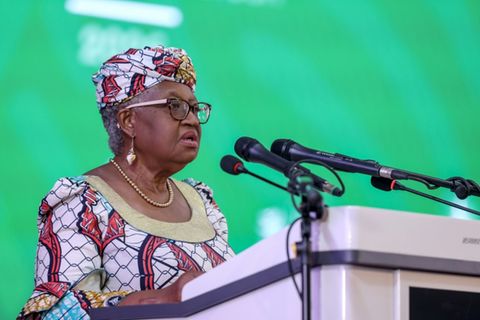 WTO-Chefin Ngozi Okonjo-Iweala am Donnerstag in Jaunde
