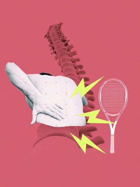 Illustration: Rücken eines Mannes mit Schmerzen