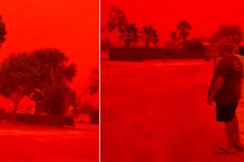 Himmel über Australien ist plötzlich glutrot