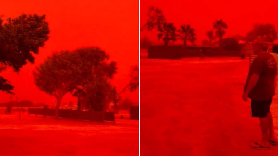 Himmel über Australien ist plötzlich glutrot