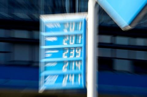 Preise an einer Tankstelle in Berlin