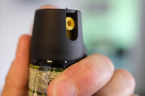 Eine Zugbegleiterin wehrte einen Angriff mit einem Spray ab. (Symbolbild) Foto: Bernd Weißbrod/dpa