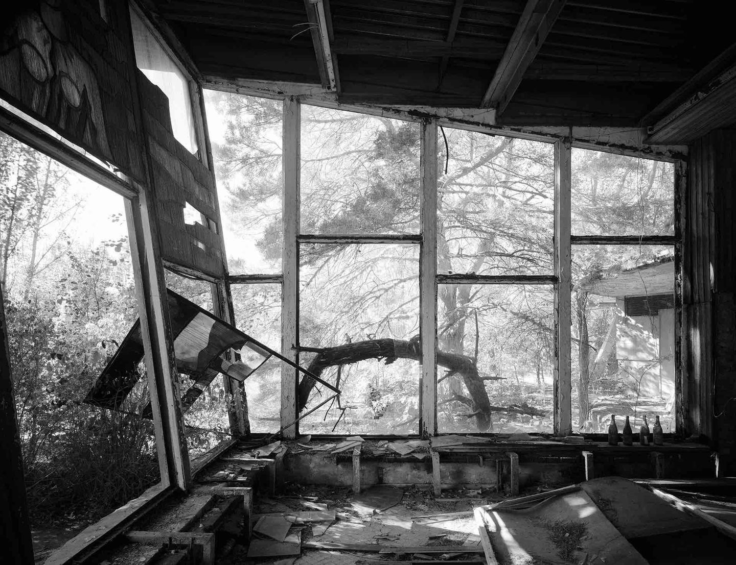Aus diesem Raum hatte man einmal eine tolle Aussicht auf die Gärten vor dem Fenster. Aber hier kann niemand mehr leben.