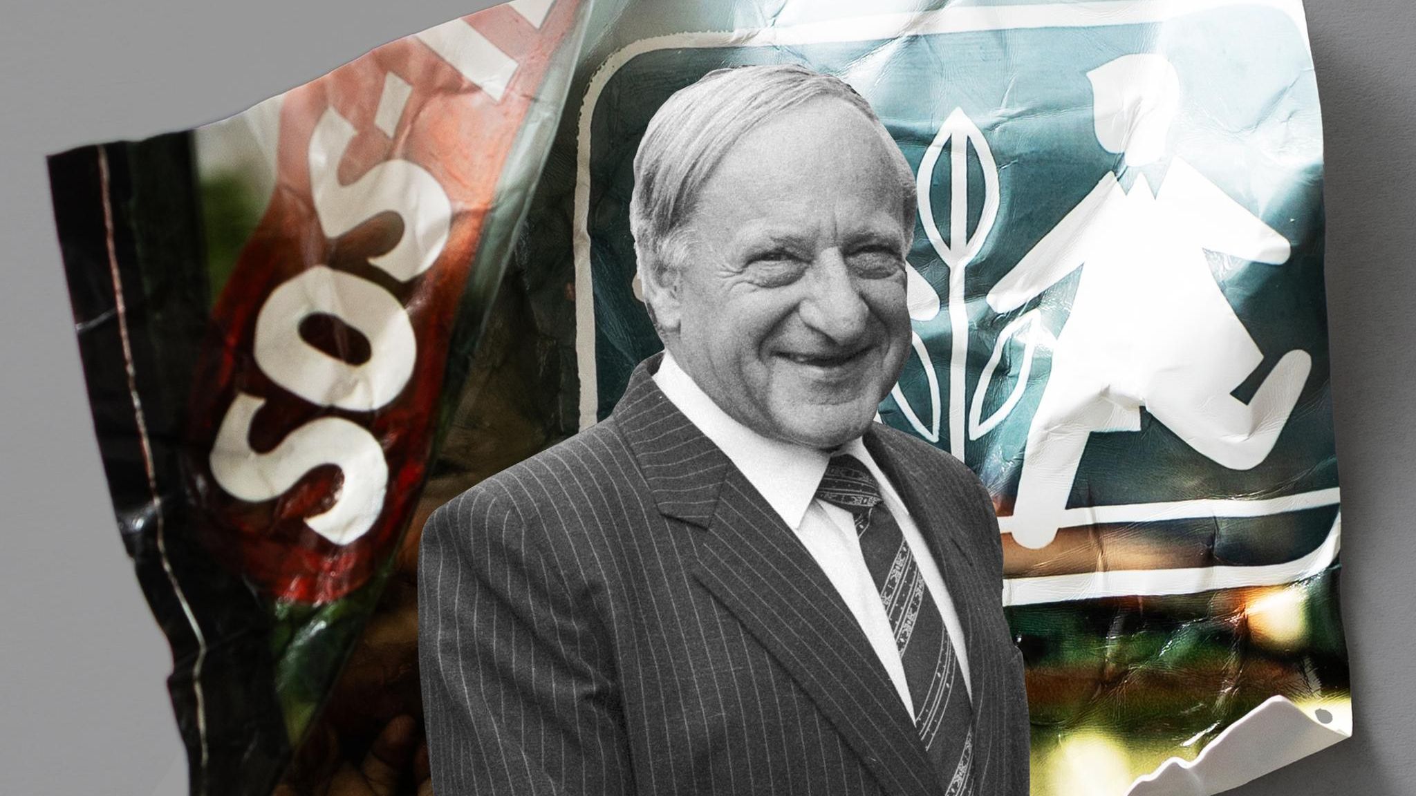 Collage zeigt Hermann Gmeiner (SOS-Kinderdorf-Gründer)