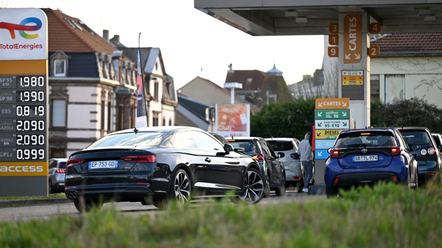 Tankstelle im Nordosten Frankreichs