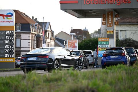 Tankstelle im Nordosten Frankreichs