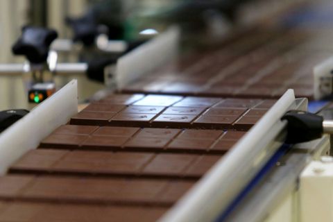 Produktion von Schokolade