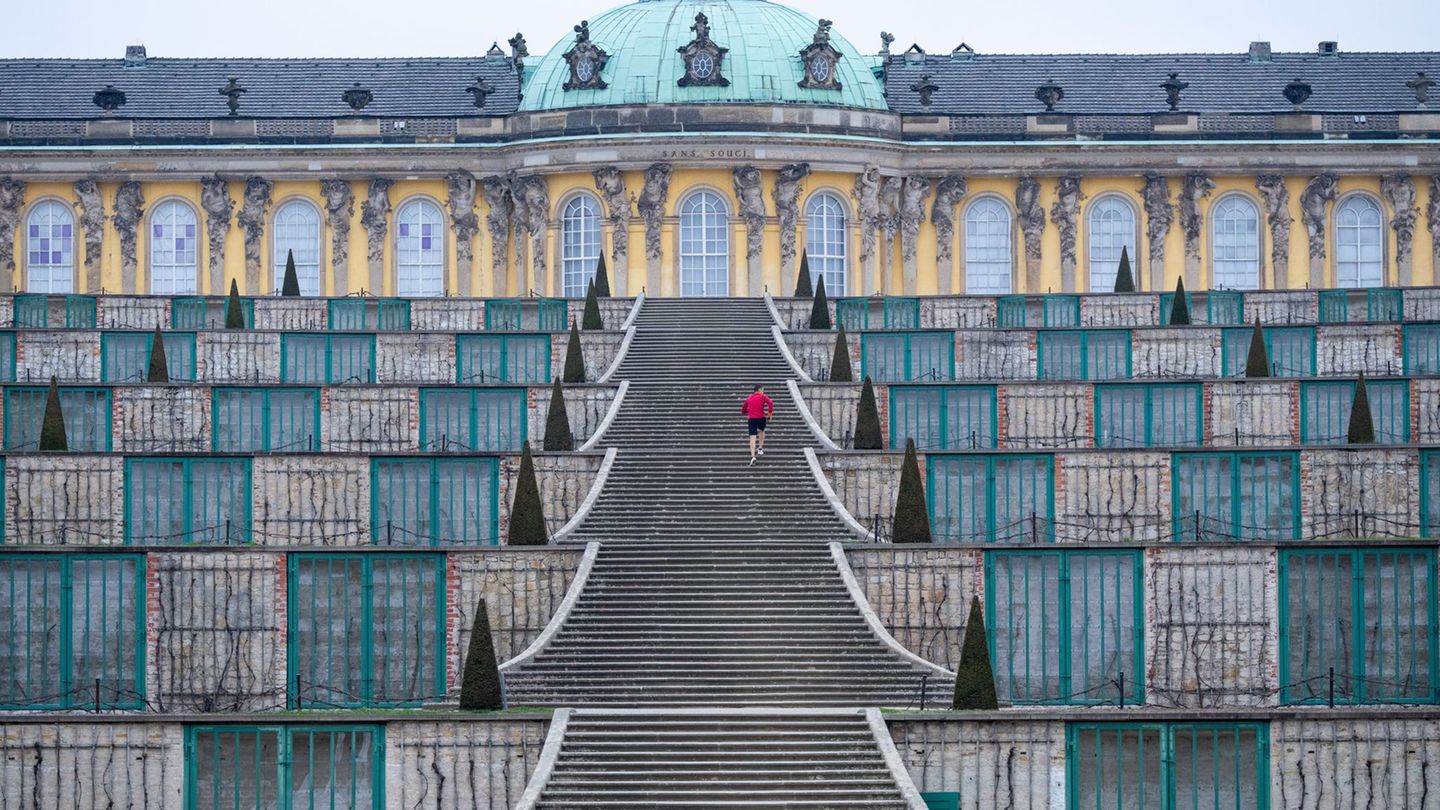 Das Schloss Sanssouci ist eines der Wahrzeichen Potsdams (Archivbild) Foto: Soeren Stache/dpa