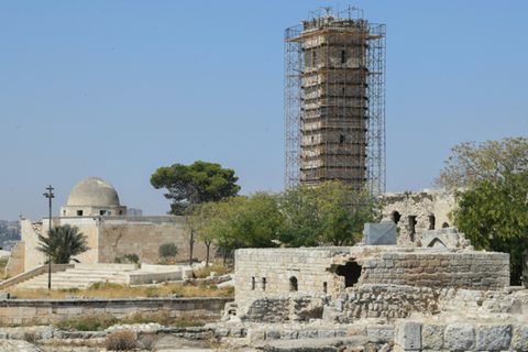 Wiederaufbauarbeiten im syrischen Aleppo