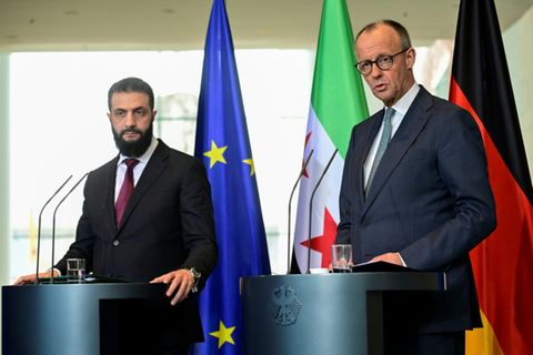 Syriens Präsident al-Scharaa und Merz in Berlin