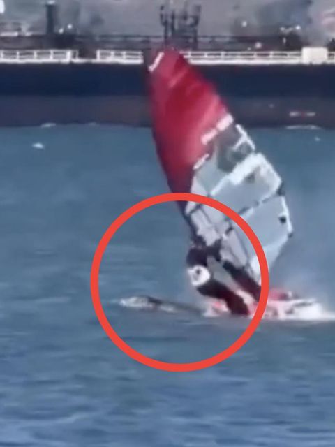 Surfer kollidiert plötzlich mit Wal