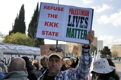 Protest gegen das Todesstrafe-Gesetz in Jerusalem