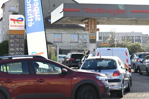 Tankstelle in Frankreich
