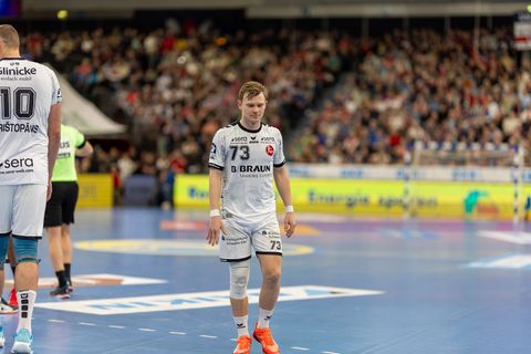 Timo Kastening ging mit der MT Melsungen in Dänemark als Verlierer vom Platz. (Archivbild) Foto: Patrick Süphke/dpa