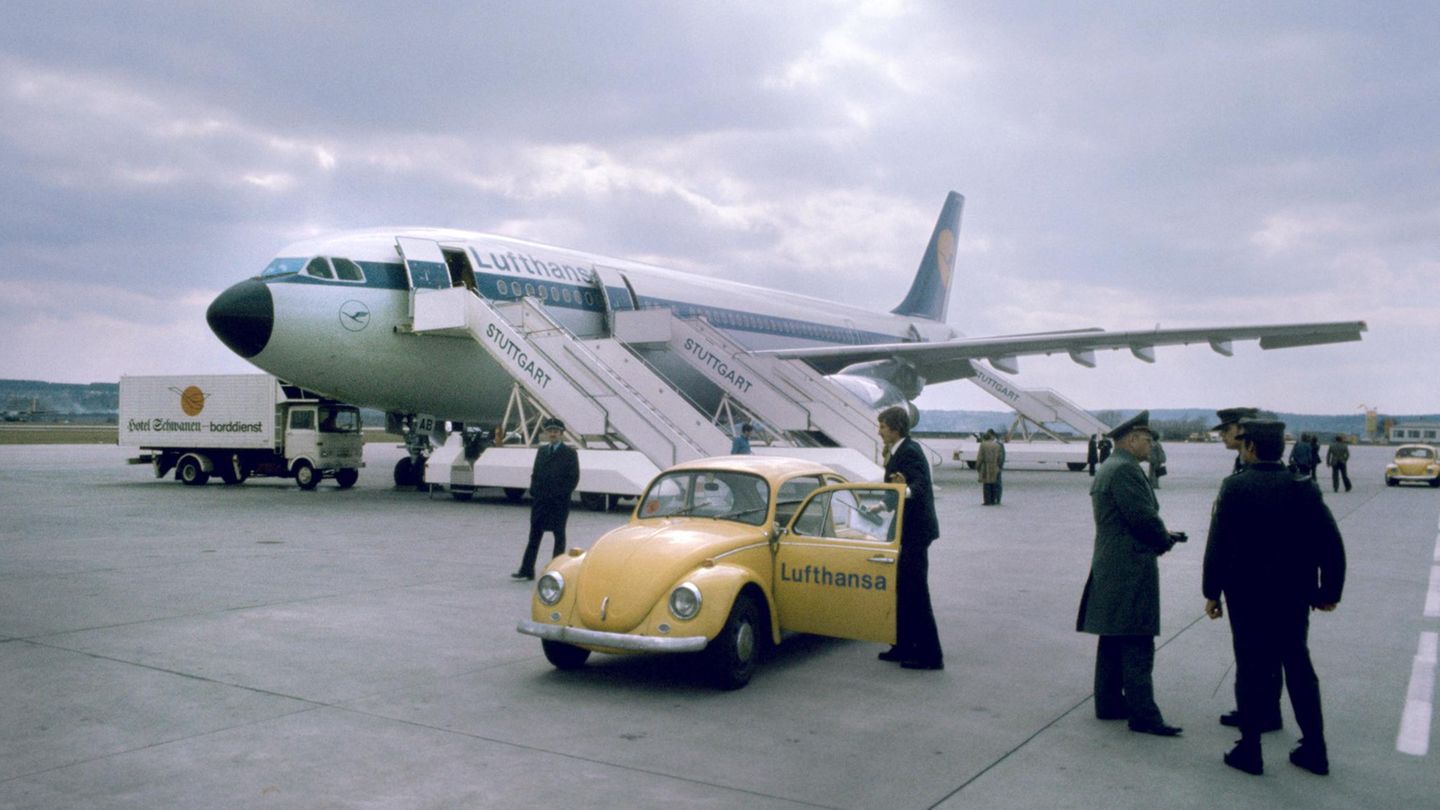 Ein Airbus A300 in Farben der Lufthansa