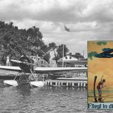 Eine Junkers F 13 mit Schwimmern, festgemacht an einem Bootssteg