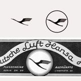 Das Luft-Hansa-Logo wird alles überdauern  Die Farben von Junkers Luftverkehr waren Blau und Gelb, das Logo des Deutschen Aero Lloyd war ein stilisierter Kranich aus der Feder des Piloten, Grafikdesigners und Architekten Otto Firle. Farben und Kranich ergaben zusammen die „Corporate Identity“ der Lufthansa von 1926 bis heute. Der elegante Großvogel wurde über die Jahrzehnte nur unwesentlich verändert. 100 Jahre später wird er sich in einer Sonderlackierung über die gesamte Länge einiger Lufthansa-Maschinen ziehen.