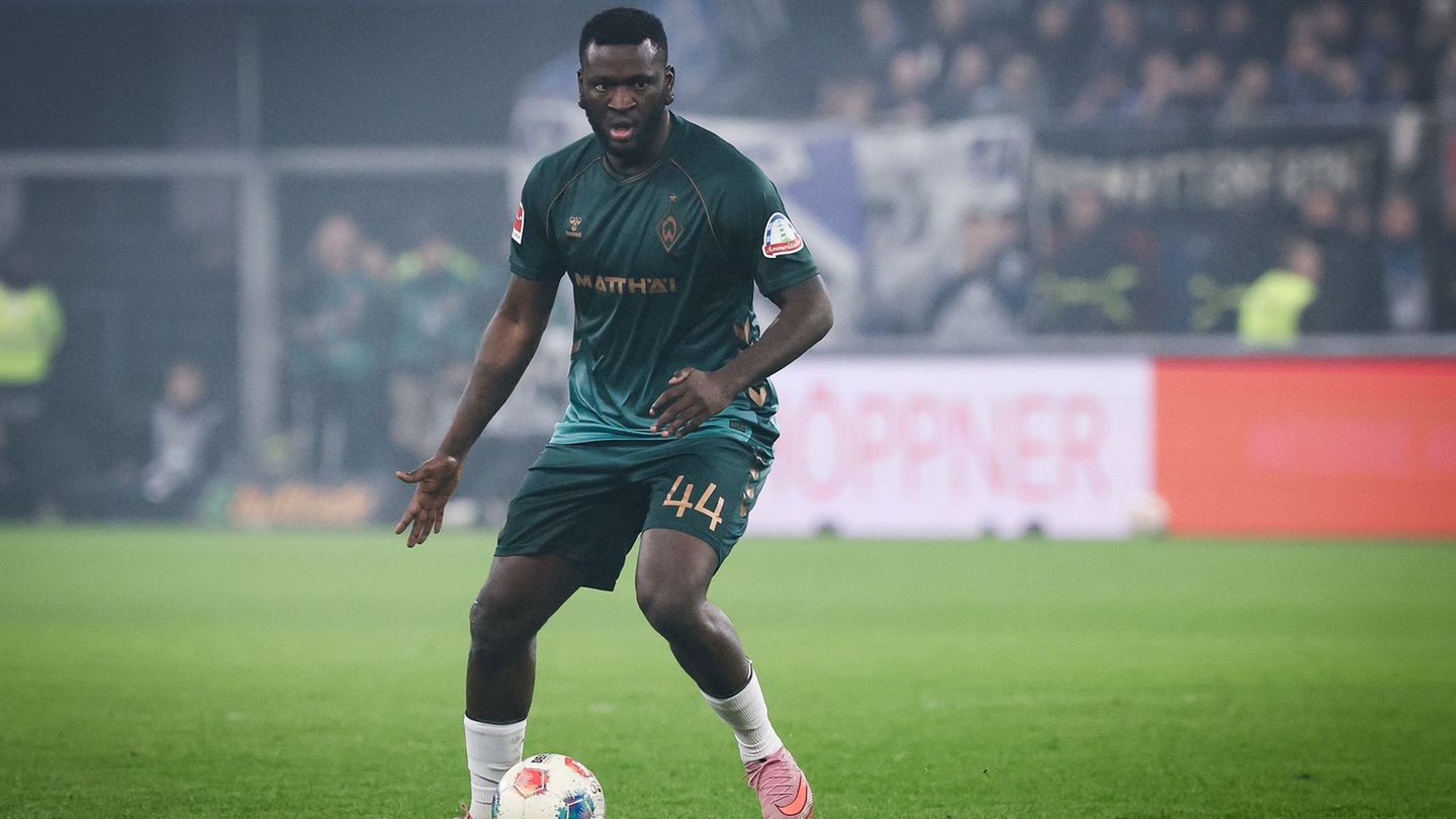 Überraschend schnelles Comeback für Werder ist möglich: Victor Boniface. (Archivbild) Foto: Christian Charisius/dpa