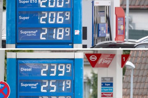 An dieser Tankstelle wurden die Preise mittags teils deutlich angehoben. Foto: Marijan Murat/dpa