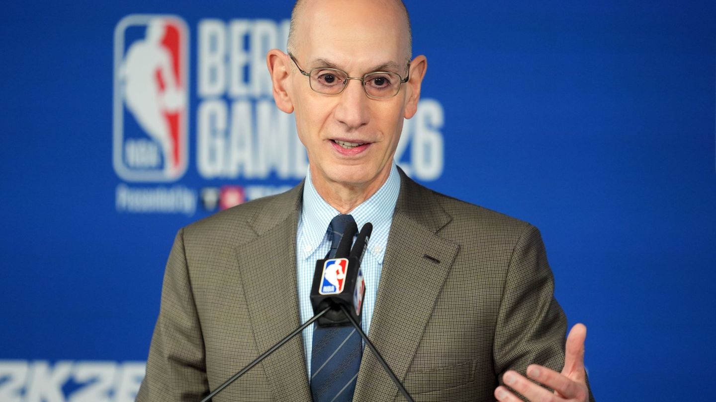 Adam Silver und die NBA treiben ihre Europa-Pläne voran. (Archivbild) Foto: Soeren Stache/dpa