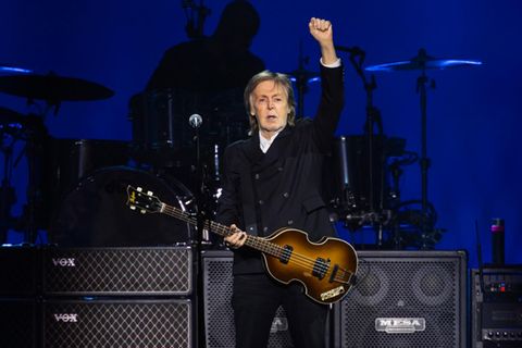 Ex-Beatles-Mitglied Paul McCartney auf der Bühne