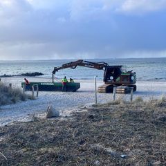 Bagger und Maschinen am Timmendorfer Strand