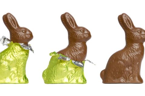Schokolade: Vier Schokohasen