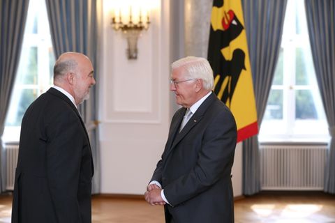 Botschafter Prosor (l.) und Steinmeier