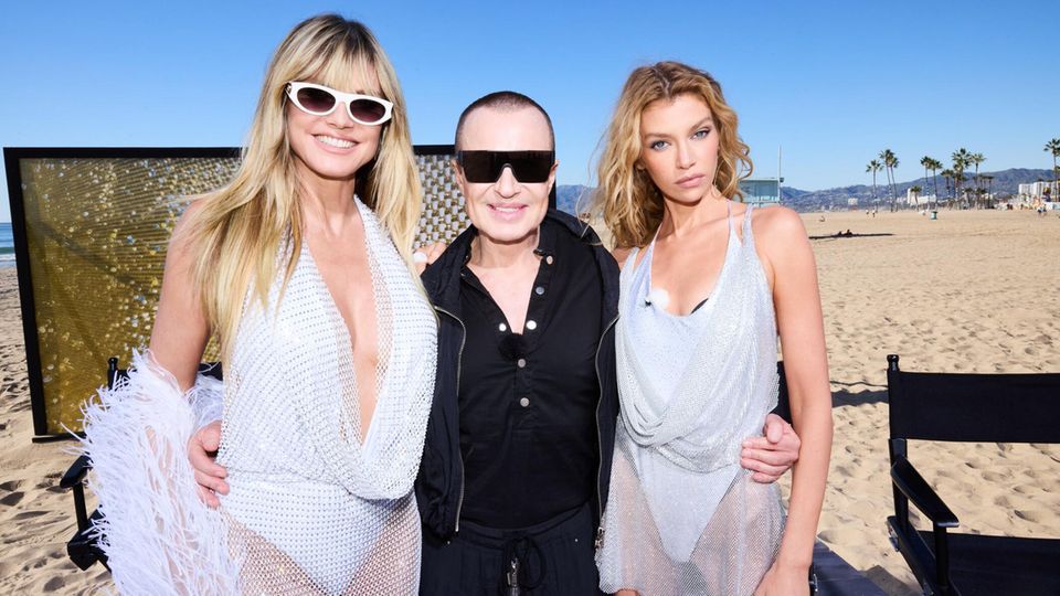 GNTM 2026: Heidi Klum mit Designer Julien Macdonald und Model Stella Maxwell
