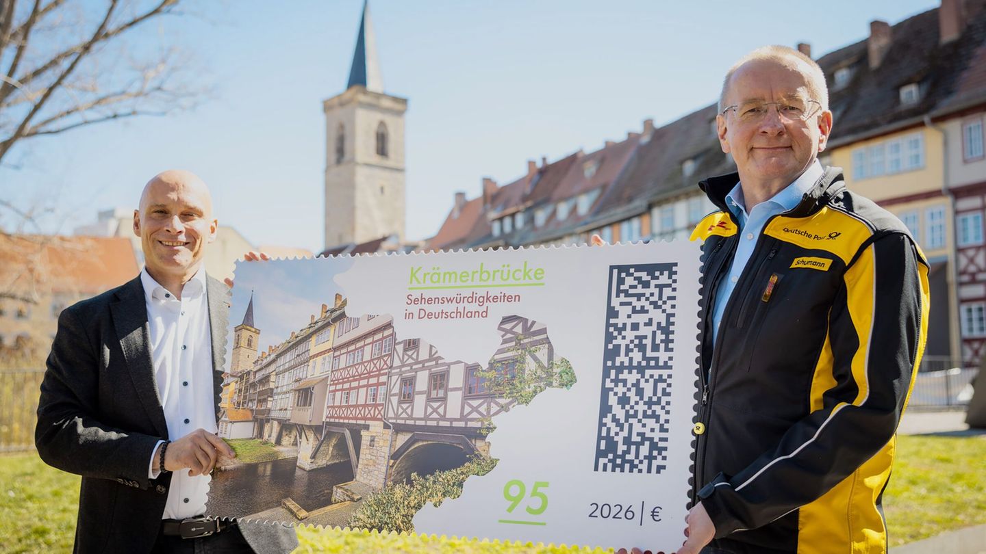 Sonderbriefmarke: Neues Sammlerstück: Krämerbrücke ziert 95-Cent-Briefmarke