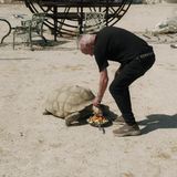 Udo Kier mit Schildkröte