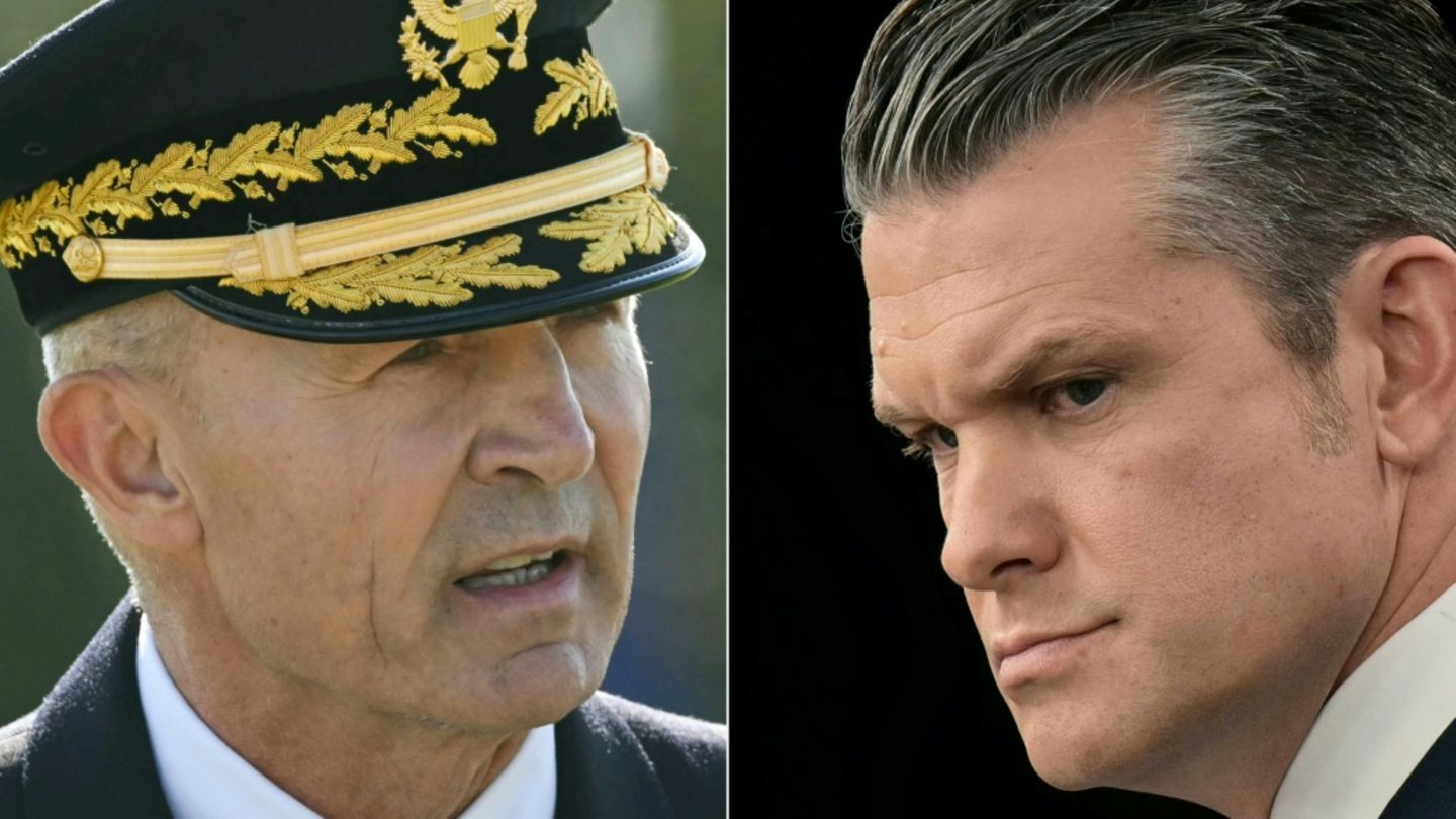 Pentagon-Chef Pete Hegseth (r.) und Heereschef Randy George