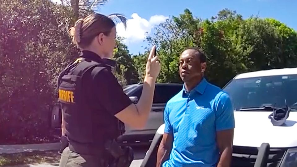 Bodycam-Videos zeigen Festnahme von Tiger Woods